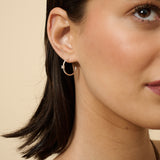 Minimal Diamanté Silver Plated Earrings
