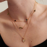 Diamanté Heart 18K Gold Plated Necklace