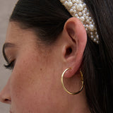 30mm Classic 18K Gold Plated Hoops