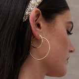 50mm Classic Sterling Silver Plated Hoops