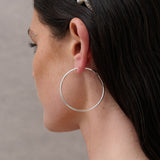 50mm Classic Sterling Silver Plated Hoops
