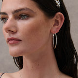 50mm Classic Sterling Silver Plated Hoops