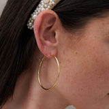 50mm Classic 18K Gold Plated Hoops
