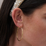 50mm Classic 18K Gold Plated Hoops