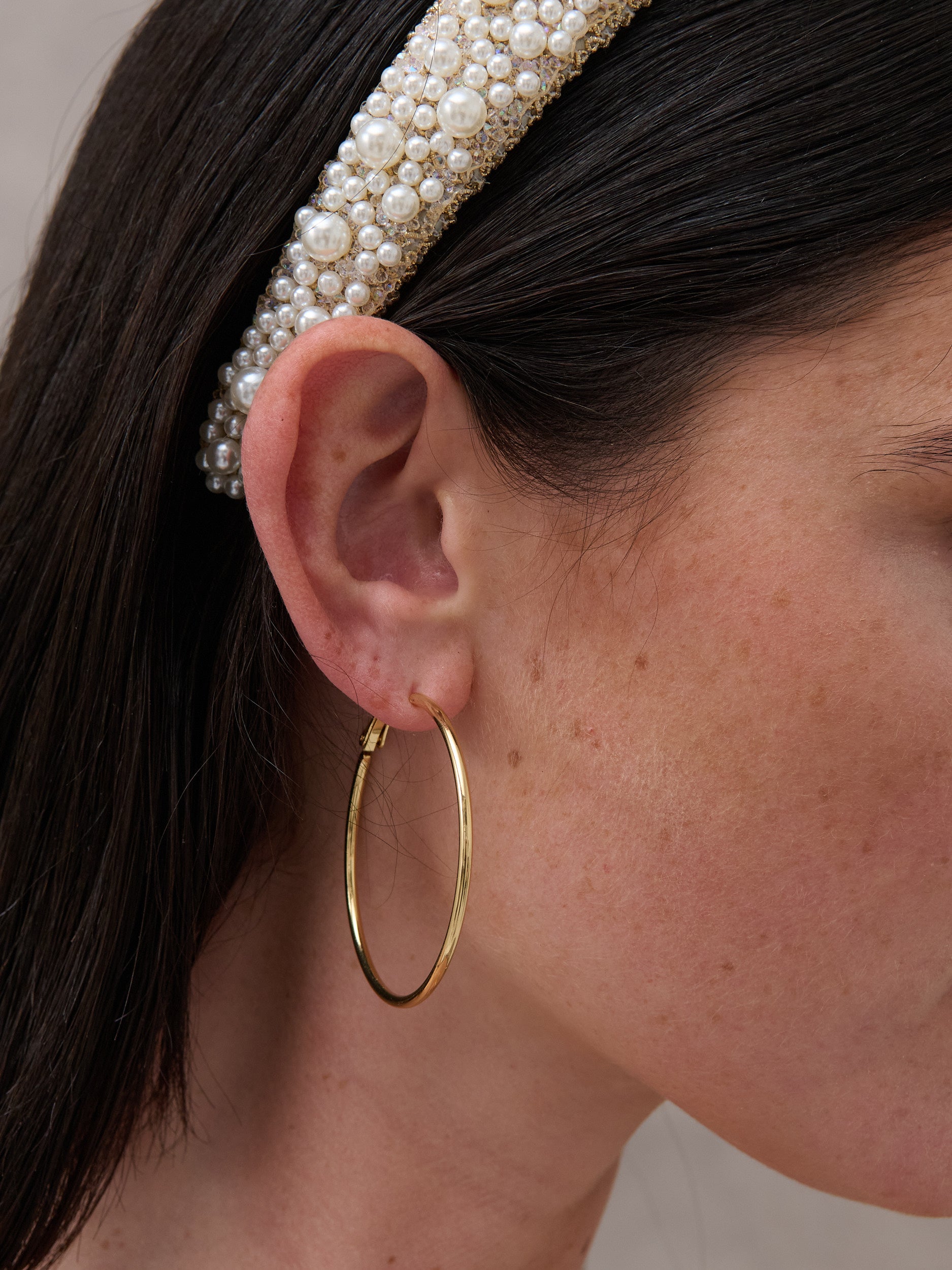 50mm Classic 18K Gold Plated Hoops