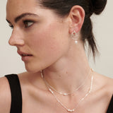 Single Pearl Sterling Silver Necklace