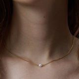 Single Pearl 18K Gold Plated Necklace