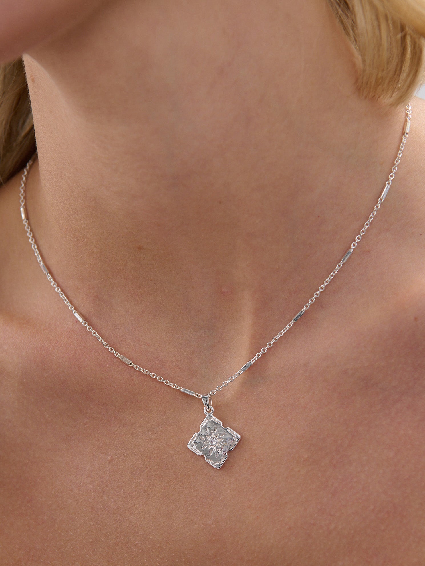 Lori Silver Plated Charm Necklace