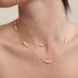 Trio Pearl Silver Plated Necklace