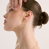 Cascade Crystal 18K Plated Drop Earrings