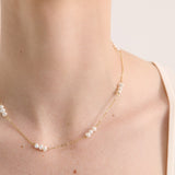 Trio Pearl 18K Gold Plated Necklace
