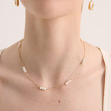 Trio Pearl 18K Gold Plated Necklace