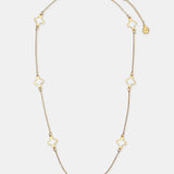 Clover 18K Gold Plated Necklace in White