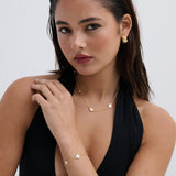 Clover 18K Gold Plated Bracelet in White