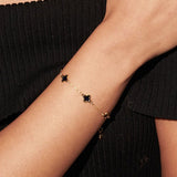 Clover 18K Gold Plated Bracelet in Black