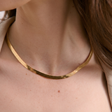 4mm Snake Chain 18K Gold Plated Necklace