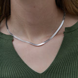 4mm Snake Chain Silver Plated Necklace