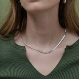 4mm Snake Chain Silver Plated Necklace