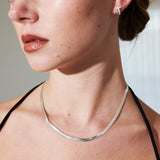 4mm Snake Chain Silver Plated Necklace