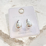 Small Droplet Sterling Silver Plated Earrings