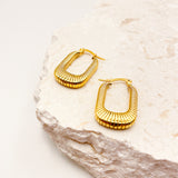 Swirl Coil 18K Gold Plated Earrings
