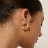 Wave Coil 18K Gold Plated Earrings