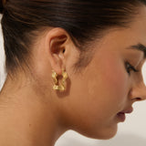 Wave Coil 18K Gold Plated Earrings
