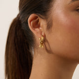 Wave Coil 18K Gold Plated Earrings