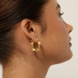 Wave Coil 18K Gold Plated Earrings
