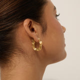 Wave Coil 18K Gold Plated Earrings