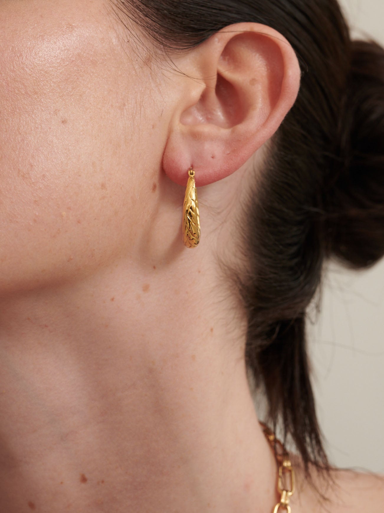 Spiral Swirl Hoops 18K Gold Plated Earrings