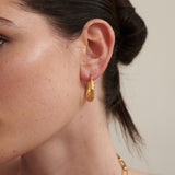 Spiral Swirl Hoops 18K Gold Plated Earrings