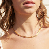 5mm Snake 18K Gold Plated Necklace