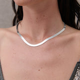 5mm Snake Chain Silver Plated Necklace