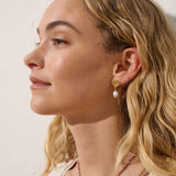 Clamshell Pearl 18K Gold Plated Earrings