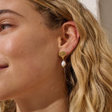 Clamshell Pearl 18K Gold Plated Earrings