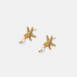 Starfish Pearl 18K Gold Plated Earrings