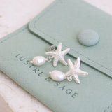 Starfish Pearl Sterling Silver Plated Earrings