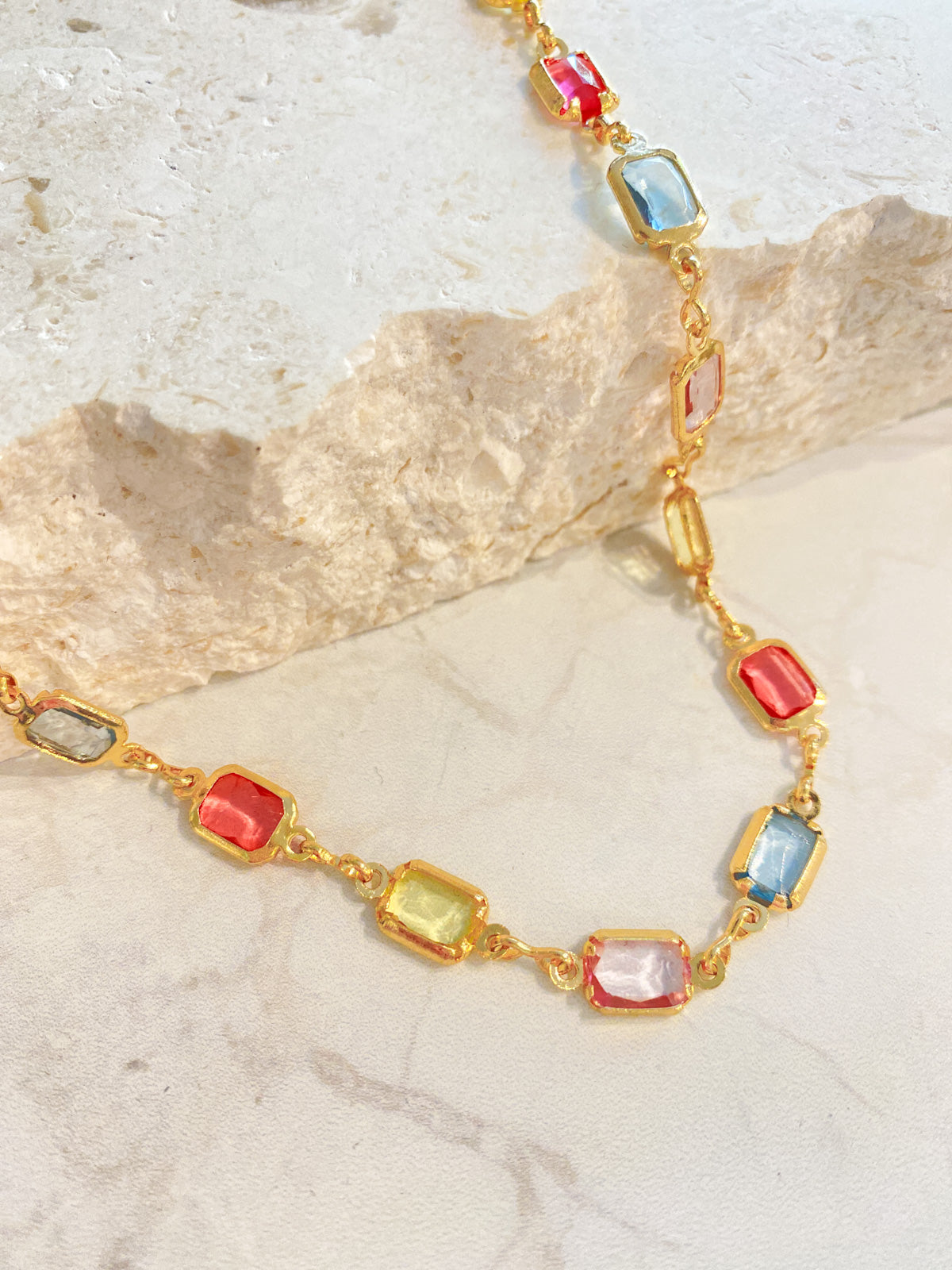 Sorrento Gem 18K Gold Plated Necklace