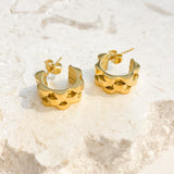Ripple 18K Gold Plated Earrings