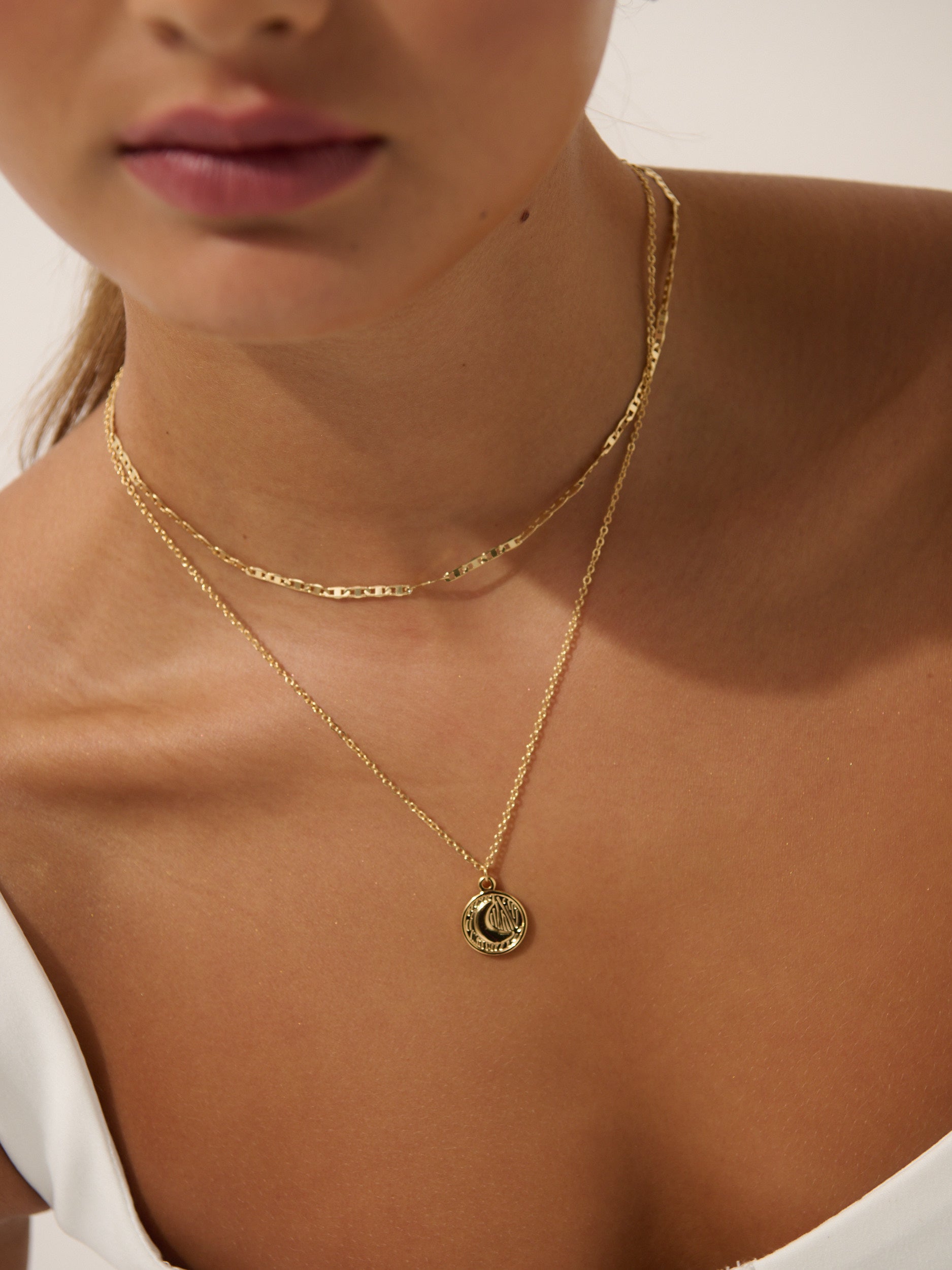 Celestial Layered 18K Gold Plated Necklace