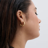 Embellished Braid 18K Gold Plated Earrings