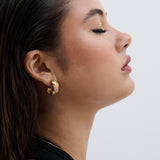 Embellished Braid 18K Gold Plated Earrings