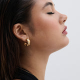 Embellished Braid 18K Gold Plated Earrings