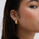 Embellished Braid 18K Gold Plated Earrings