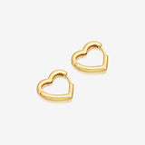 Piccolo Small Heart 18K Gold Plated Earrings