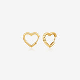 Piccolo Small Heart 18K Gold Plated Earrings