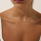 3mm Snake 18K Gold Plated Necklace
