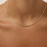 3mm Snake 18K Gold Plated Necklace