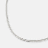 3mm Snake Sterling Silver Plated Necklace